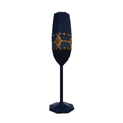 Champagne glass blue